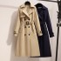 This year's popular trench coat is noble, 2024 Spring and Autumn new item khaki medium long temperament slim fit coat for women