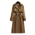 Wind coat for women 2024 new spring and autumn Korean version fashion simple temperament high-end sense medium long jacket for women