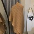 Korean version khaki jacket top, feminine temperament, high-end magic cape, casual daily simple knitted cape