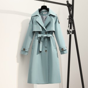 High end long windbreaker women's coat 2024 new style, popular this year in spring and autumn, popular in Europe, super good-looking coat