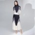 Fashion suit women's half skirt 2023 new Miyake pleated T-shirt top half skirt casual temperament two-piece set