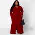 Amazon's best-selling Wish independent website cross-border plus size women's clothing European and American sexy slit slit dress N7701