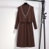 Autumn dress, western-style base set, two-piece skirt set, 2024 new middle-aged women's fashionable spring and autumn vest