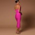 Hot selling strapless feather high-end temperament cocktail party in Europe and America, evening dress, sexy bandage dress, BandageDress