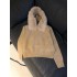 CCZEE cream stretch roll! Big fur collar hooded fox fur zipper loose sweater with lazy and luxurious feel in winter