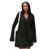 N8011 Cross border Wish plus size dress 2024 temperament slimming lace up skirt trumpet long sleeved solid color dress