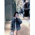 Autumn and winter new retro vintage versatile double-B denim jacket with washed print loose jacket for men and women