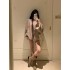 Lazy style loose casual pullover off shoulder sweater for women's autumn and winter 2024 new design sense irregular hem top