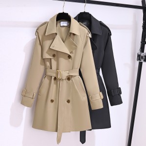 Wind coat women 2024 early spring and autumn new Korean style short, medium and long coat temperament British style high-end coat