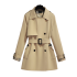 Grid splicing double breasted trench coat for women, small, medium and long, 2024 new autumn edition