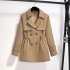 Windbreaker, coat, women's clothing, early autumn and winter 2024 new item, small stature, western-style, Hepburn style, medium to long style, spring