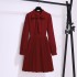 Vest corduroy dress two-piece set for autumn and winter plus size, slightly overweight, concealing flesh and showing off thinness, long sleeved skirt set for base