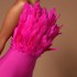 Hot selling strapless feather high-end temperament cocktail party in Europe and America, evening dress, sexy bandage dress, BandageDress