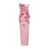 European and American white strapless flower elastic tight sexy party party socialite bandage long dress evening gown