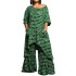 N8046 European and American cross-border women's autumn fashion casual plus size irregular set wide leg pants two-piece set home wear