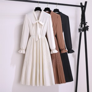 Dress for women in autumn 2024, new style for early autumn, small stature, chiffon, spring and autumn long sleeves, high-end temperament, early autumn dress