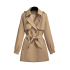 Small windbreaker women 2024 Spring and Autumn high-end sense khaki British style medium long coat jacket