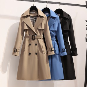 New style trench coat, Korean style outerwear, Spring and Autumn style collar suit, fashionable loose fit, women's hundred, medium length, British style chic