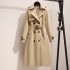 This year's popular trench coat is noble, 2024 Spring and Autumn new item khaki medium long temperament slim fit coat for women