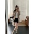 Checkered sweater jacket for women's autumn and winter new style, stylish, loose and lazy, versatile knit sweater top