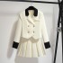 2024 Autumn Luxury Small Fragrant Style Set French Suit Collar Coat+High Waist pleated Skirt Two Piece Set for Women