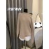 Lazy style loose casual pullover off shoulder sweater for women's autumn and winter 2024 new design sense irregular hem top