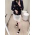 VA2024 Autumn/Winter New Product: Gold Letter Embroidery, Fashionable, Versatile, Elegant and Stylish Style, Wool Coat for Women