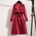 Wind coat women 2024 early spring and autumn new Korean style short, medium and long coat temperament British style high-end coat