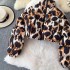 Winter down and cotton jacket, women's short style, internet famous cotton jacket, Korean version, loose and slimming cotton top, leopard print jacket, fashionable