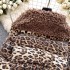 European and American Sweet Cool Fried Street Hairy Big Collar Shining Leopard Pattern Cotton Jacket Women's Drawstring Design Short Thick Coat