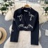 High end socialite, western-style pearl bow short jacket, women's versatile look, slim and short suit top