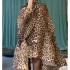 Trendy luxury, aloof style, unique and stylish, stylish and noble, leopard print long sleeved shirt, stylish and stylish dress