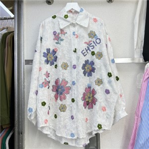 Korean casual loose fit shirt for spring and autumn new style, fashionable and high-end, Korean Dongdaemun women's top