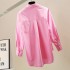 Mid to long length fashion heavy industry Xin Zhilei's floral embroidery tassel long sleeved shirt with a loose and trendy design