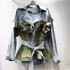 Fashionable temperament lapel denim jacket 2024 new commuting design sense, contrasting color splicing ruffle edge denim jacket for women