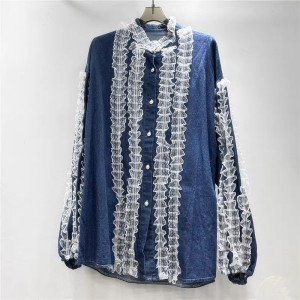 2024 Autumn New Korean Style Lace Collar Button Jacket Casual Versatile and Age reducing Trendy Women's Clothing