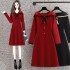 Real shot plus size women's clothing, fat mm, autumn and winter French design sense, knitted dress, fat sister, slimming and slimming hair dress