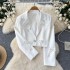 High end socialite, western-style pearl bow short jacket, women's versatile look, slim and short suit top