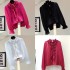 Tassel studded lantern sleeve shirt Korean version loose slimming solid color pleated ruffle edge long sleeved shirt