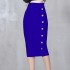 Autumn and winter new waist cinching slimming half skirt fashionable sewn button mid length skirt slim fitting bandage skirt temperament versatile hip hugging skirt