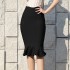 Cross border European and American new style elegant fish tail elastic short skirt sexy women's high waist, hip wrapped bandage skirt