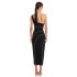 European and American sexy split shoulder sleeveless slim bandage dress fashionable diamond studded party banquet evening dress dress