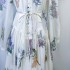 Real shot spot internet celebrity with the same French printed girlish dress, summer lace loose doll princess dress for women