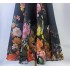 Real shot original fabric exquisite floral button shirt+high waist super large swing long skirt half skirt three piece set