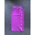 Autumn and winter new waist cinching slimming half skirt fashionable sewn button mid length skirt slim fitting bandage skirt temperament versatile hip hugging skirt