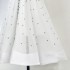 Real shot spot 2025 spring and summer European and American high-end luxury diamond studded stand up collar lantern sleeves single breasted dress long skirt