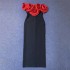 European and American cross-border new sexy one shoulder bandage dress, fashionable three-dimensional big flower socialite temperament dress, dress