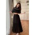 Wang Ziwen's celebrity style high-end women's clothing 2022 summer fashion western-style long skirt temperament slim fit dress