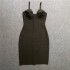 European and American new sexy camisole fashion hot stamping bandage dress socialite party party small dress dress