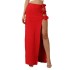 European and American cross-border new fashionable three-dimensional flower bandage skirt sexy split party skirt long